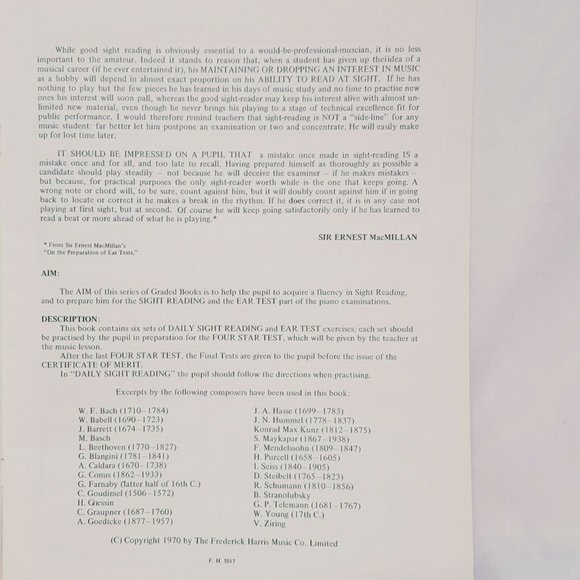 Piano Students Four Star Sight Reading and Ear - Picture 5 of 11